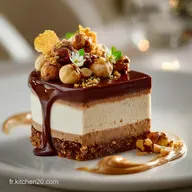 Bavarois au caf&eacute; et noisettes sans sucre P&acirc;tisserie Diab&eacute;tique L&eacute;g&egrave;re