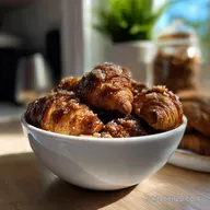 Bol de C&eacute;r&eacute;ales Mini Croissants Vegan &agrave; la Cannelle
