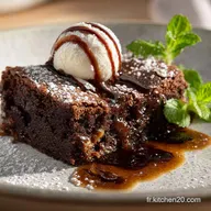 Brownie &agrave; la pur&eacute;e de cacahu&egrave;te IG bas Fudgy sain et sans pic de sucre