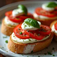 Bruschetta Facile &agrave; la Mozza LItalie en Bouch&eacute;es