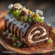 B&ucirc;che de No&euml;l : Recette L&eacute;g&egrave;re For&ecirc;t Noire Sans Sucre Ajout&eacute;