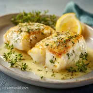 Dos de Cabillaud au Parmesan: Sauce Velout&eacute;e
