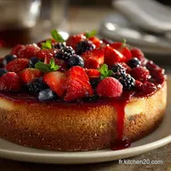 Cheesecake sans sucre aux Fruits rouges L&Eacute;l&eacute;gant Faible en Glucides
