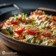 Courgettes farcies Tomate Mozzarella la recette facile fa&ccedil;on pizza