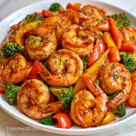 Crevettes et L&eacute;gumes Air Fryer