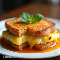 Recette CroqueMonsieur au Four Le Gratin&eacute; Parfait et Moelleux