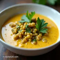 Curry de lentilles vertes au lait de coco Mon secret velout&eacute;