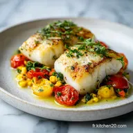 Dos de Cabillaud Recette: Texture Nacr&eacute;e