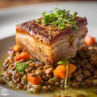 Porc la Moutarde et Lentilles du Puy : La recette bistrot facile