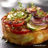 Flan de L&eacute;gumes aux Pommes de terre : Recette cr&eacute;meuse et inratable.