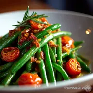 Haricots verts &agrave; la proven&ccedil;ale avec Tomates et Cou Croquants Le secret de la texture al dente