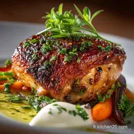 Recette Hauts de Cuisse Poulet R&ocirc;tis MielMoutarde Croustillants