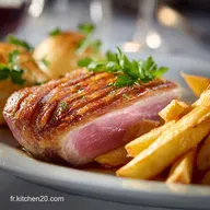 Jambonneau R&ocirc;ti et frites Secret de la Couenne Dor&eacute;e et Croustillante