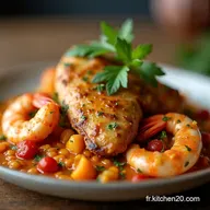 Paella Espagnole au Poulet Fruits de Mer Recette Maison Facile