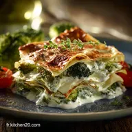 Lasagnes au Brocoli Courgette et Ricotta Version Cr&eacute;meuse et L&eacute;g&egrave;re