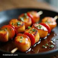 Recettes Plancha Lotte Chorizo Laqu&eacute;s MielEspelette 8 min