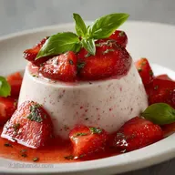 Mousse all&eacute;g&eacute;e aux Fraises et Basilic Le dessert frais et l&eacute;ger de l&eacute;t&eacute;