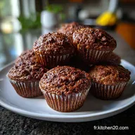 Chocolate Oat Bran Muffins : Muffins Sains et Moelleux
