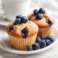 Muffins aux myrtilles sans sucre : Recette a&eacute;rienne