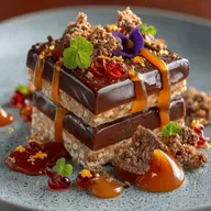Nids croustillants au chocolat et caramel lArt de la Mignardise &agrave; la Feuilletine