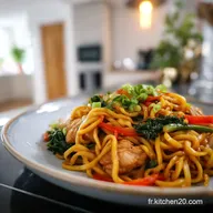 Nouilles chinoises saut&eacute;es recette: Ready in 30 Min