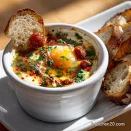 Oeufs Cocotte fa&ccedil;on Basquaise Le secret du coulant parfait