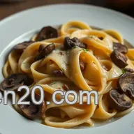Pappardelle &agrave; la Sauce de Champignons Cr&eacute;meuse : Un Plat R&eacute;confortant