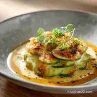 Parmentier Courgettes et Pommes de terre Nuage de pur&eacute;e gratin&eacute; au Comt&eacute;
