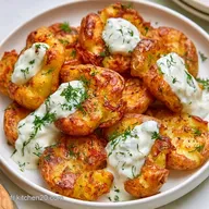 Pommes de Terre &Eacute;cras&eacute;es Croustillantes et Sauce &agrave; l Aneth