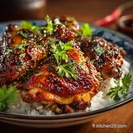 Hauts de Cuisses de Poulet au Four Asiatique Laque Miel Gingembre