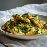 Poulet Cr&eacute;meux &agrave; l'Ail et au Persil : 4 Portions en 25 Minutes