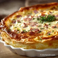 Quiche Souffl&eacute;e au Jambon et Fromage La Recette A&eacute;rienne et Inratable