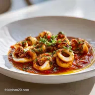 Recette de Calamar &agrave; l'Ail et Citron pour 4 Portions