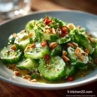 Salade de Concombre D&eacute;tox au Gingembre Simple et Rafra&icirc;chissante