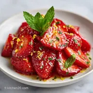 Salade Fraises Menthe Fra&icirc;che: Fra&icirc;cheur et Citron