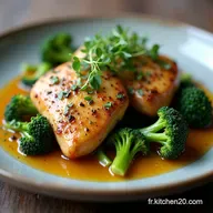Saut&eacute; de Poulet et Brocoli Express Croustillant &agrave; lAil Gingembre