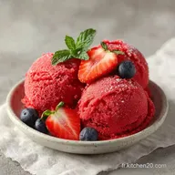 Sorbet Fraise sans Sucre Maison: Frais et L&eacute;ger