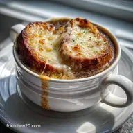 Soupe &agrave; l'oignon gratin&eacute;e au four : Traditionnelle & Facile