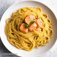 Spaghetti au Saumon Fum&eacute; Facile Un Air de Printemps