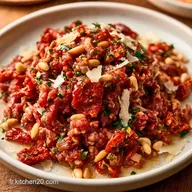 Tartare de B&oelig;uf au Parmesan et Tomates S&eacute;ch&eacute;es