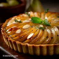 Tarte Amandine aux Poires all&eacute;g&eacute;e : Dessert Sain et Moelleux