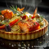 Tarte au Saumon et L&eacute;gumes Recette Fondante AntiD&eacute;trempage