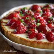 Tarte aux fraises all&eacute;g&eacute;e en glucides Recette Keto sans sucre ajout&eacute;