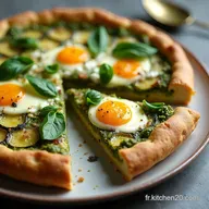 Tarte Rustique IG Bas CourgetteCh&egrave;vre L&eacute;g&egrave;re pour l&Eacute;t&eacute;