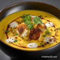 Velout&eacute; de Chou Fleur au Curry et Fromage de Ch&egrave;vr Recette V&eacute;g&eacute;tarienne Facile