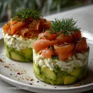 Recette de Verrines Avocat Fromage &Agrave; La Cr&egrave;me Aux Herbes Onctueuses