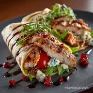Le meilleur Wrap riche en prot&eacute;ines rapide Poulet Effiloch&eacute; Cr&eacute;meux