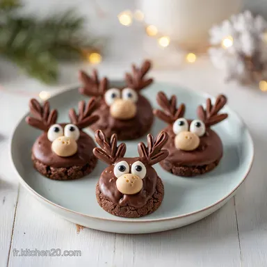 Biscuits Rennes de No&euml;l au Chocolat en 1 heure Fiche recette