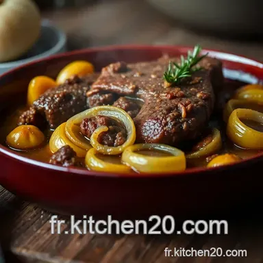 Boeuf aux Oignons Classique : Un Rago&ucirc;t R&eacute;confortant &agrave; la Fran&ccedil;aise Fiche recette
