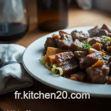 Succulente boeuf bourguignon recette de grand-m&egrave;re : Un Plat R&eacute;confortant Fiche recette
